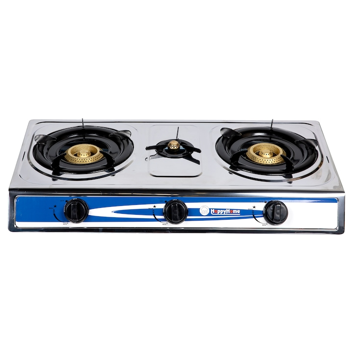 Aragaz cu 3 ochiuri inox, cu alimentare GPL