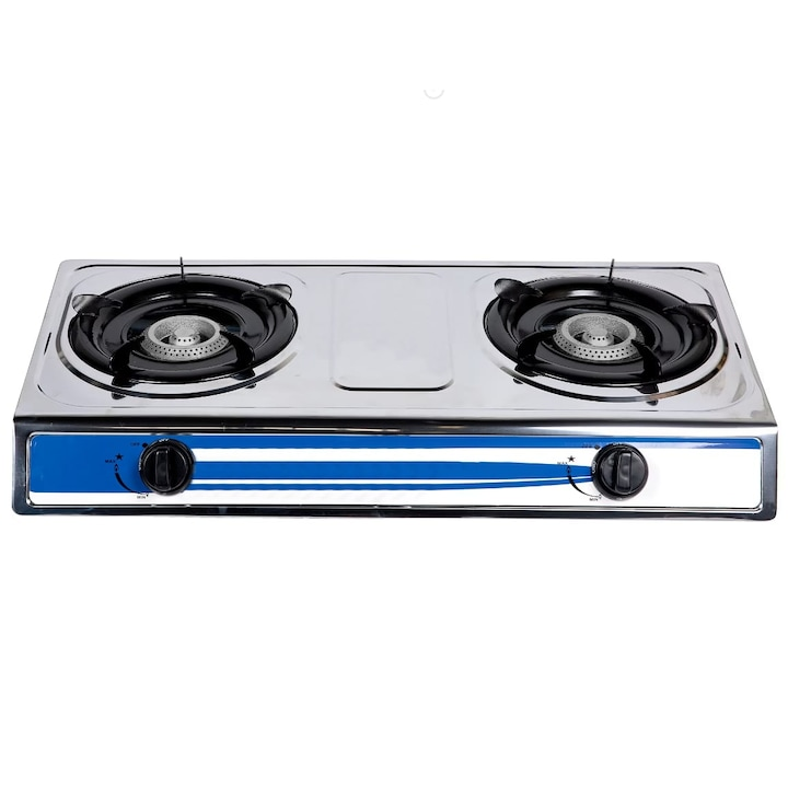 Aragaz cu 2 ochiuri inox, cu alimentare GPL -