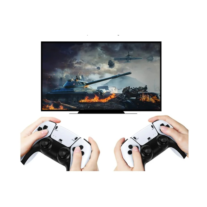 Consola tip Stick cu jocuri retro, 20.000 de Jocuri Video, 9 Emulatoare, 64 GB, 2xControler Wireless 2.4GHz 4K Ultra