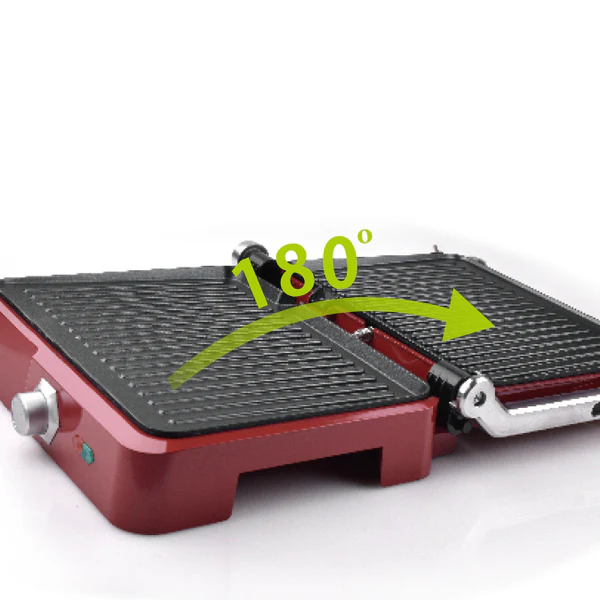 DSP Professional Healthy Panini Preser și grătar de contact, KB1049A 1800 Watt - Roșu