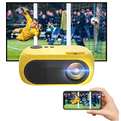 Mini proiector portabil HD 1080P sunet surround 360 de grade Videoproiector Home Cinema