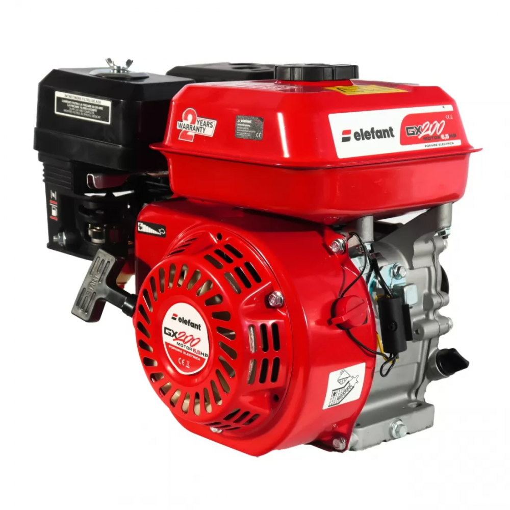Motor pe benzina cu ax si fulie PROFESIONAL GX200, 7.5 CP, 3600 rot/min