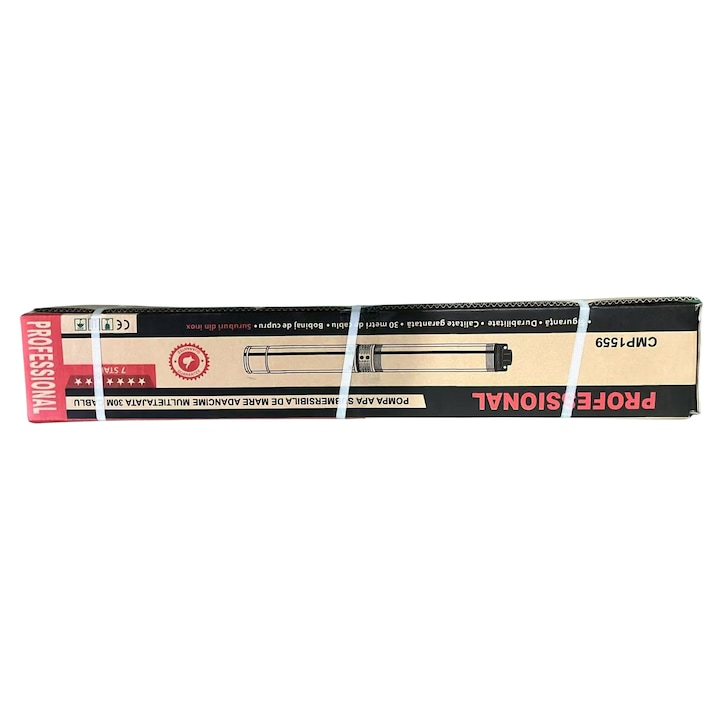 Pompa submersibila apa de mare adancime, CAMPION PROFESIONAL, 30M CABLU LUNG, 4QJD140-1.5, 1500 W, 8 turbine ,8m3/h Inox